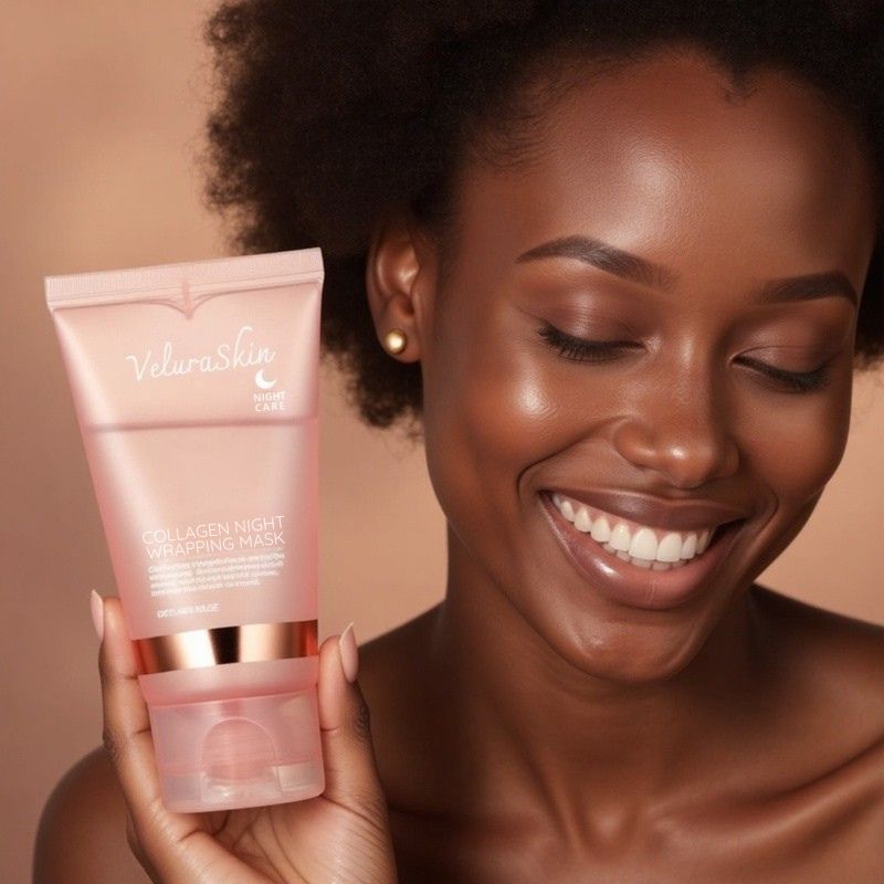 VeluraSkin™ - NightCare Anti-Imperfection Collagen Face Mask (75mL) + FREE Brush