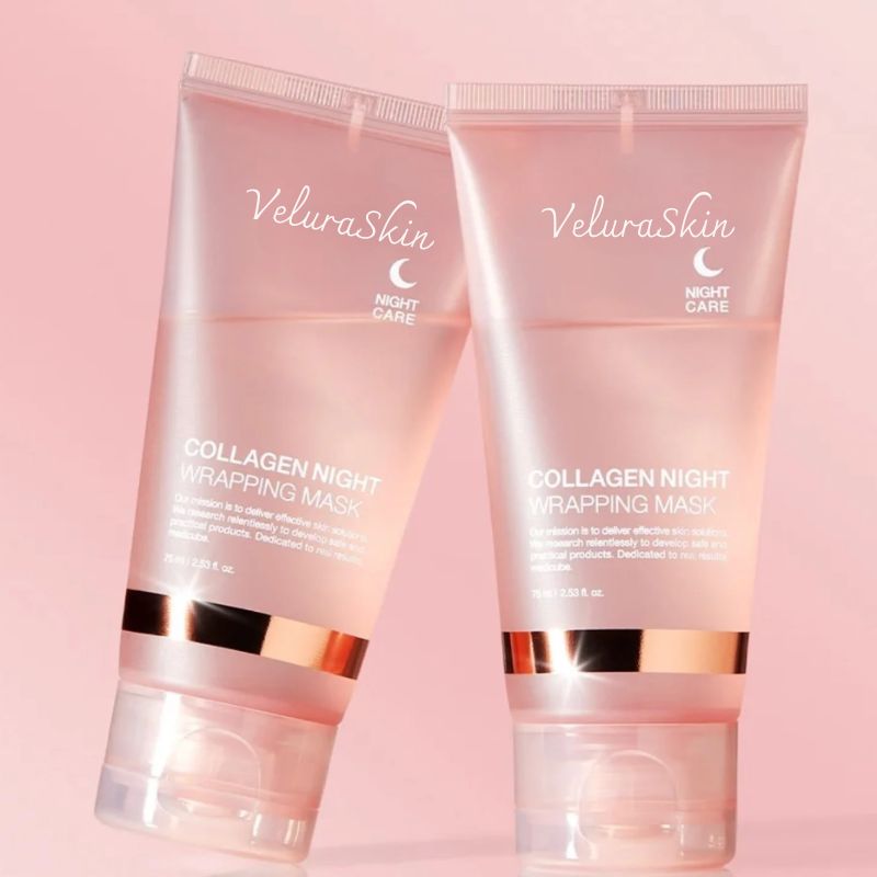 VeluraSkin™ - NightCare Anti-Imperfection Collagen Face Mask (75mL) + FREE Brush
