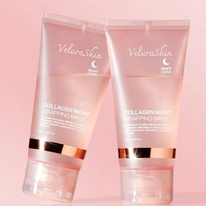 VeluraSkin™ - NightCare Anti-Imperfection Collagen Face Mask (75mL) + FREE Brush